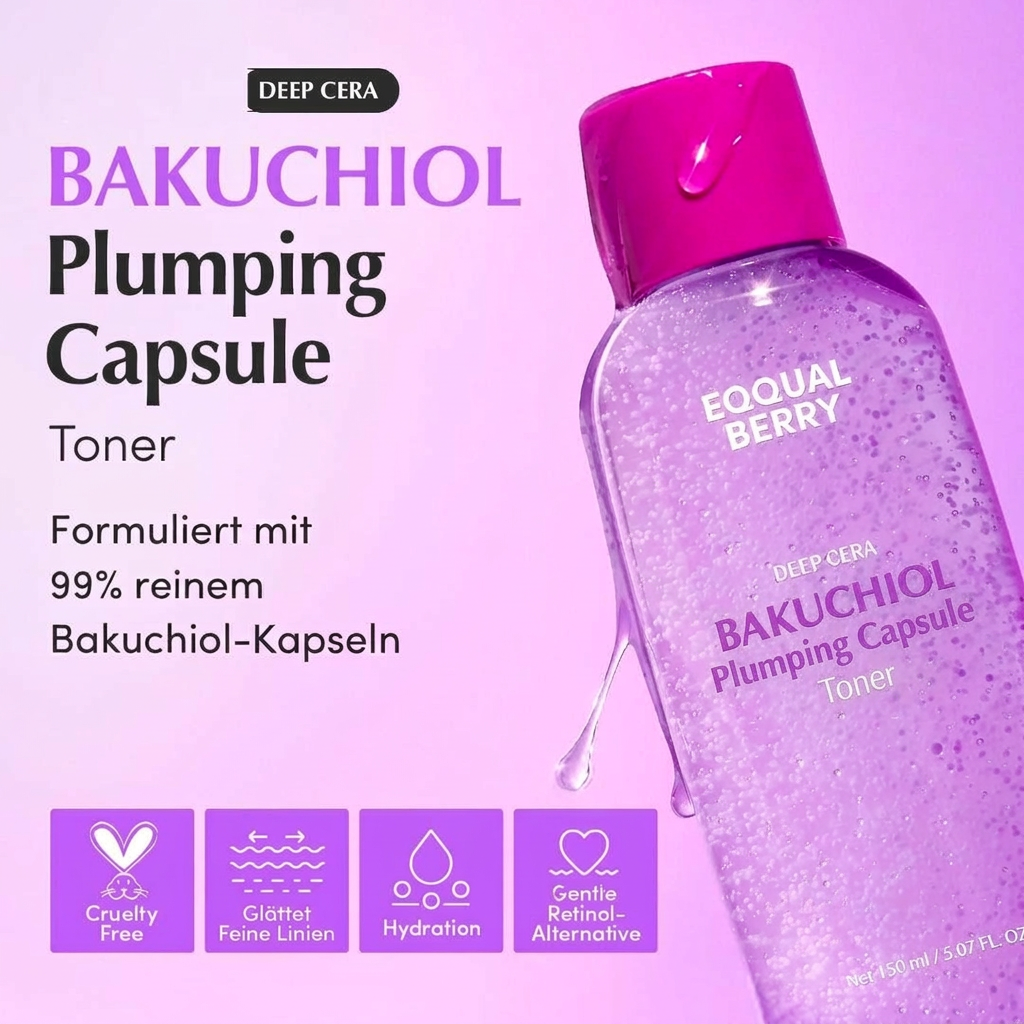 EQQUALBERRY - Bakuchiol Plumping Capsule Toner - 150ml